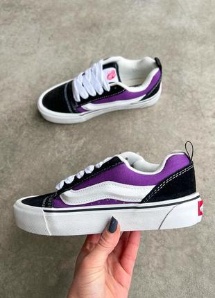 Шикарные кеды vans knu skool purple black фиолетовые с чёрным унисекс 36-45 р6 фото