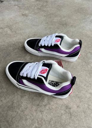 Шикарные кеды vans knu skool purple black фиолетовые с чёрным унисекс 36-45 р8 фото