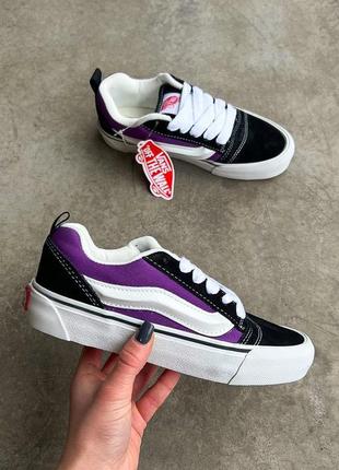 Шикарные кеды vans knu skool purple black фиолетовые с чёрным унисекс 36-45 р1 фото