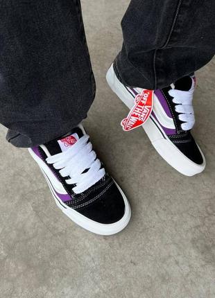 Шикарные кеды vans knu skool purple black фиолетовые с чёрным унисекс 36-45 р2 фото