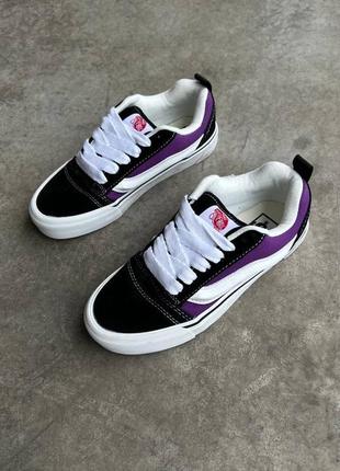 Шикарные кеды vans knu skool purple black фиолетовые с чёрным унисекс 36-45 р3 фото