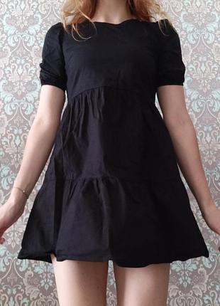 Чорна сукня в стилі babydoll/lolita від cropp