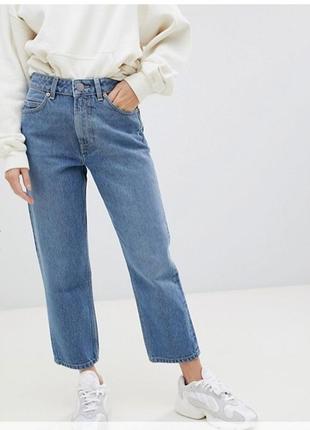 Прямі укорочені джинси asos
