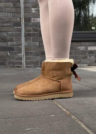 Жіночі уггі ugg bailey bow 2 boot chestnut знижка sale | smb