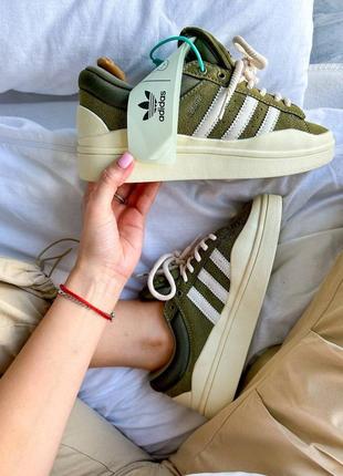 Чоловічі кросівки adidas bad bunny x campus olive1 фото