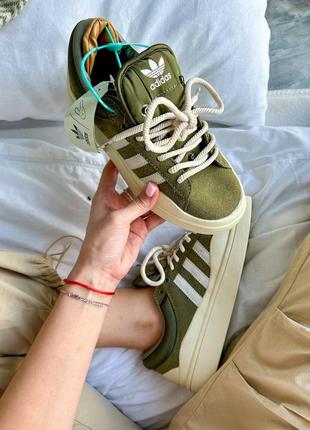 Чоловічі кросівки adidas bad bunny x campus olive2 фото