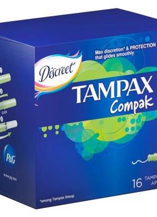 Тампоны tampax compak super с апликатором 16 шт