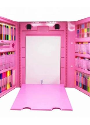 Набір для дитячої творчості у валізі з 208 предметів "чемодан творчості" рожевий salemarket6 фото