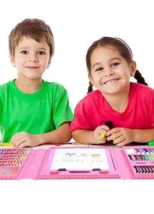 Набір для дитячої творчості у валізі з 208 предметів "чемодан творчості" рожевий salemarket3 фото
