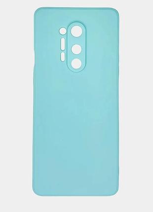 Чехол soft touch для oneplus 8 pro силикон бампер голубой