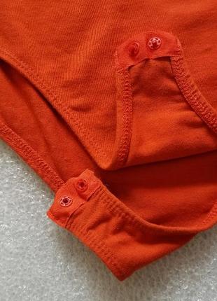 Оранжевый боди со спущенными плечами6 фото