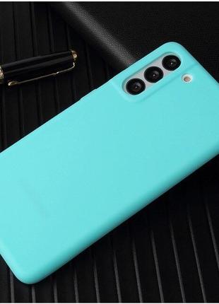 Чехол fiji soft для samsung galaxy s21 plus (g996) силикон бампер голубой