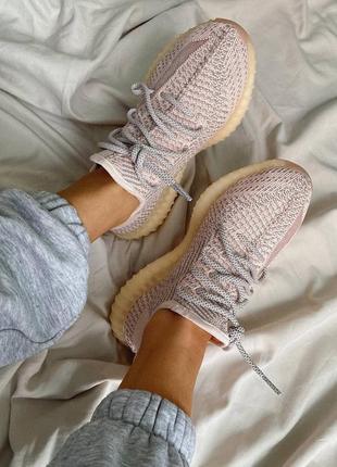 Женские кроссовки adidas yeezy boost 350 v2 synth reflective pink7 фото