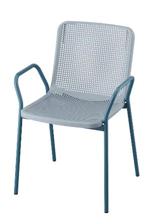 Torparö стілець з підлокітниками, світло-сірий і блакитний 305.185.29