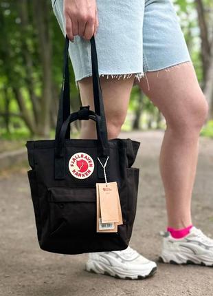 Чорна жіноча сумка-рюкзак шоппер kanken bag, канкен. 8 l5 фото