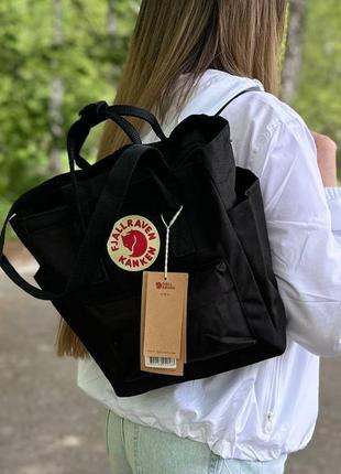 Чорна жіноча сумка-рюкзак шоппер kanken bag, канкен. 8 l4 фото