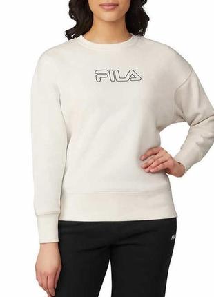 Белый свитшот оверсайз fila l-xl