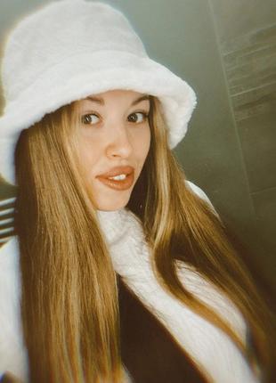 Меховая деми панама на весну