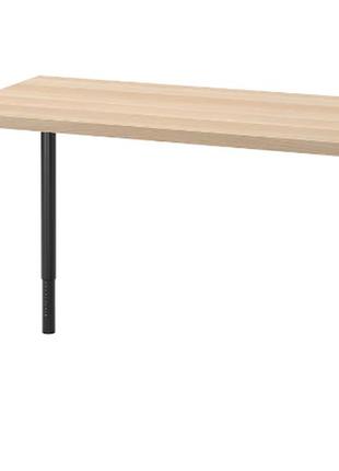 Lagkapten/olov письменный стол, дуб белый/черный, 120х60 см, 794.169.06