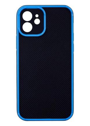 Чехол для телефона iphone 12 | чехол на айфон 12 | чехол для iphone 12 | цвет чёрный с синим
