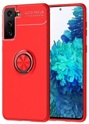 Чехол fiji hold для samsung galaxy s21 plus (g996) бампер накладка с подставкой red