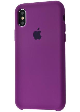 Чохол для iphone xs max silicone case (баклажановий)