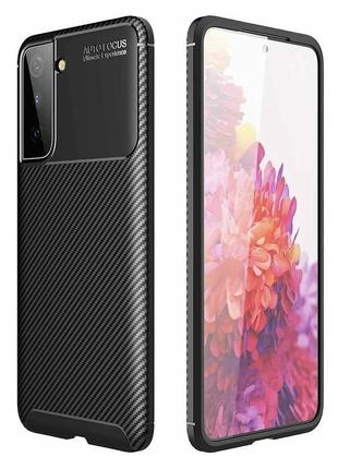 Чехол fiji ultimate carbon для samsung galaxy s21 plus (g996) противоударный бампер черный