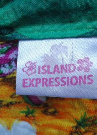Сорочка гавайка гавайська island expressions зел. (xl)4 фото