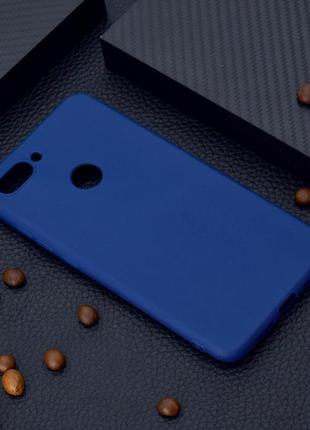 Чехол для xiaomi mi 8 lite / mi 8 youth / mi 8x 6.26'' силикон soft touch бампер темно-синий