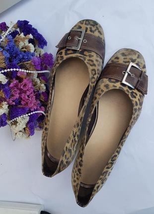 Туфлі лодочки балетки анімал леопардовий принт gabor 39