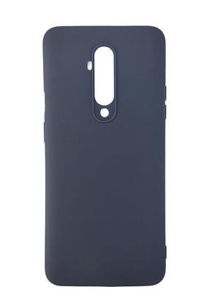Чехол soft touch для oneplus 7t pro силикон бампер темно-синий