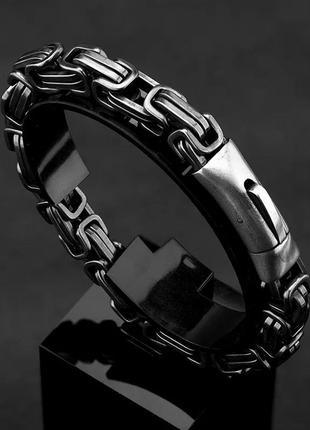 Браслет мужской стальной squad из нержавеющей медицинской стали серебристый 16 -18 см