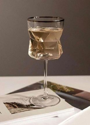 Келих для вина olens “прозора геометрія” 350 мл olgs10021 фото