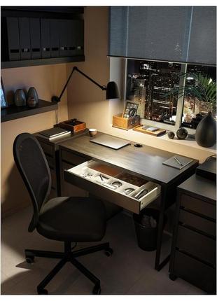 Комп'ютерний стіл micke 105х50 см чорно-коричневий  102.447.433 фото