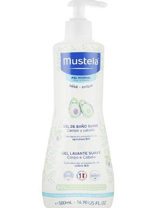 Для тіла і волосся ніжний гель для новонароджених mustela bebe gentle cleansing gel