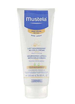 Колд-крем для тіла mustela bebe nourishing lotion with cold cream 200 мл