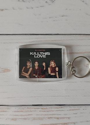 Брелок k-pop black pink, блекпинк с акриловой фигуркой