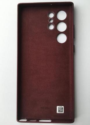 Чехол кожаный оригинальный leather cover ef-vs908leegru для samsung galaxy s22 ultra (6.8") burgundy7 фото