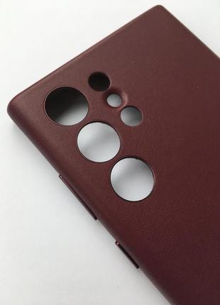 Чехол кожаный оригинальный leather cover ef-vs908leegru для samsung galaxy s22 ultra (6.8") burgundy5 фото