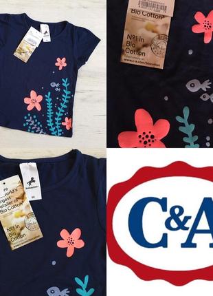 Футболка для девочки 3г c&a, футболка для дівчинки 3р/98 см, palomino