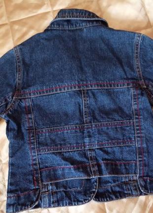 Джинсовый пиджак, жакет 5-6 лет3 фото