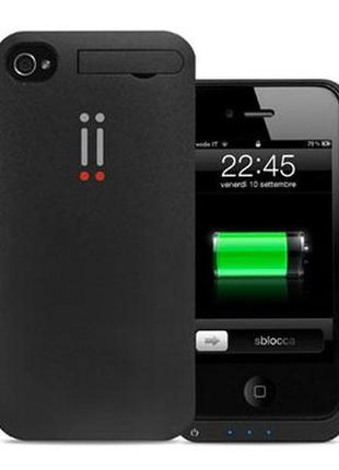 Чехол с зарядным устройством 1400 mah для iphone 4g aiino