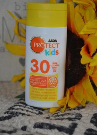 Детский солнцезащитный крем для тела asda protect kids sun lotion 30 spf3 фото