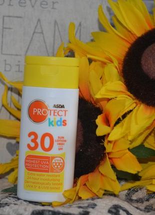 Детский солнцезащитный крем для тела asda protect kids sun lotion 30 spf2 фото
