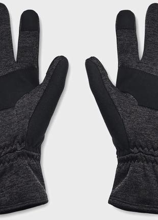 Рукавиці under armour ua storm fleece gloves чорний, сірий чол lg2 фото