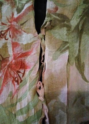 Красивая шелковая блузка туника накидка . интересные детали.4 фото