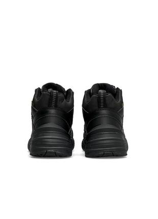 Зимние мужские кроссовки nike m2k tekno mid all black fur9 фото