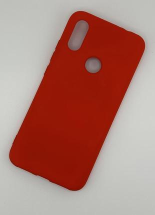 Силіконовий чохол для xiaomi redmi 7 soft silicone case full червоний (бампер)