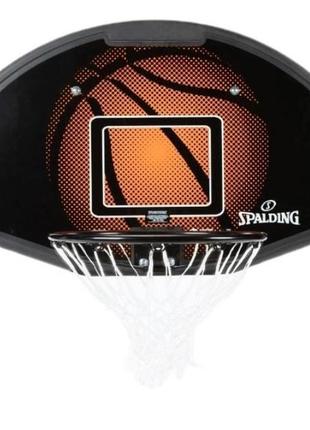 Баскетбольний щит spalding highlight combo чорний1 фото