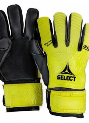 Рукавички воротарські select goalkeeper gloves 38 advance жовто-чорний уні 9 (19см)